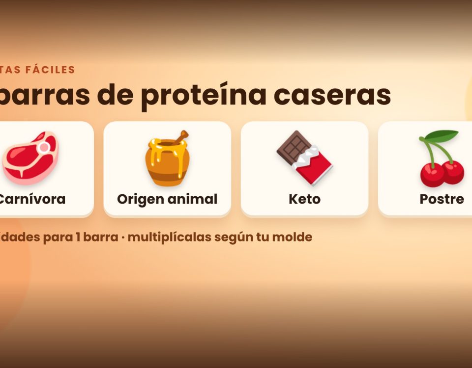 4 barras de proteína caseras: carnívora, origen animal, keto y postre